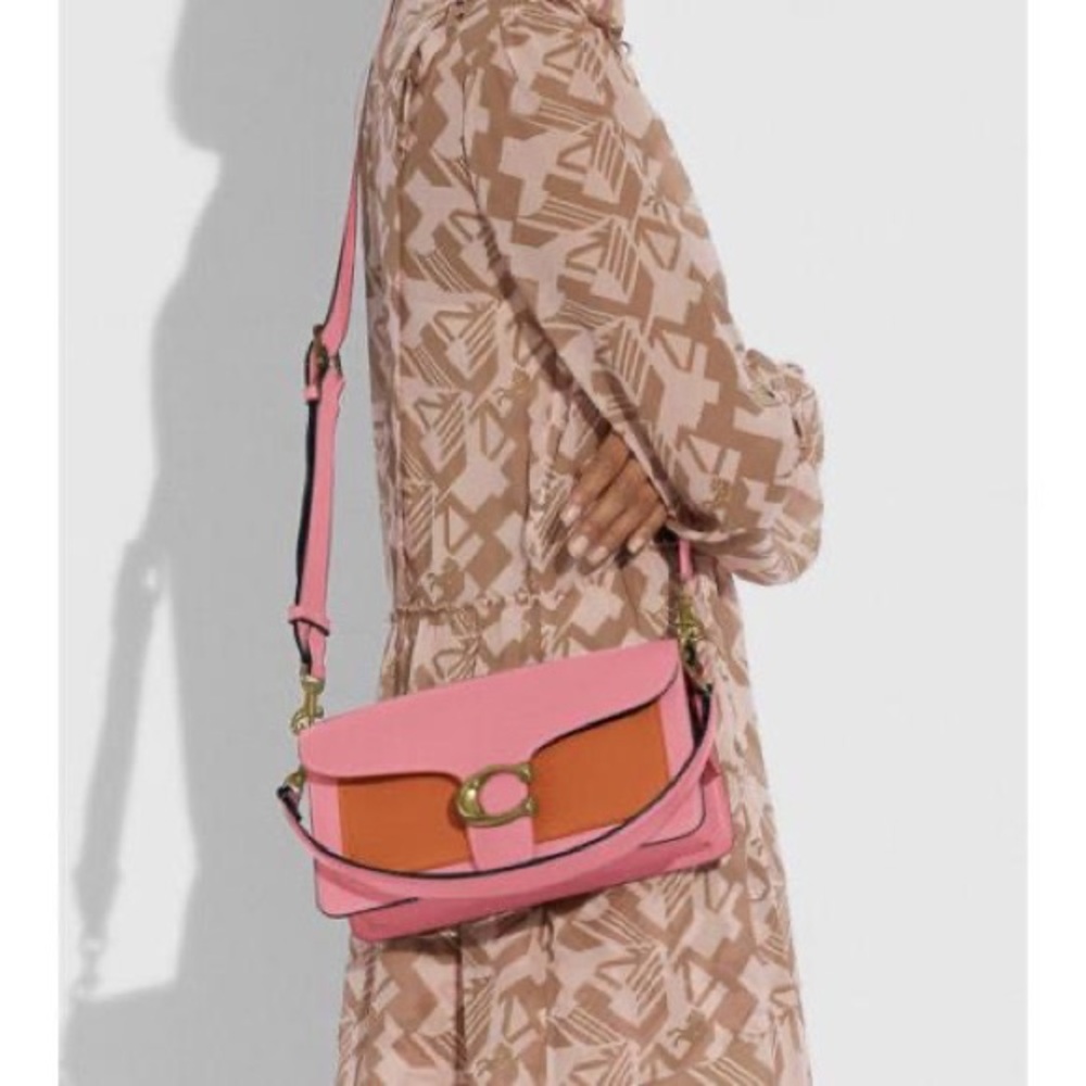 NWT COACH Tabby Orange and Pink Shoulder Bag - Picture 6 of 6